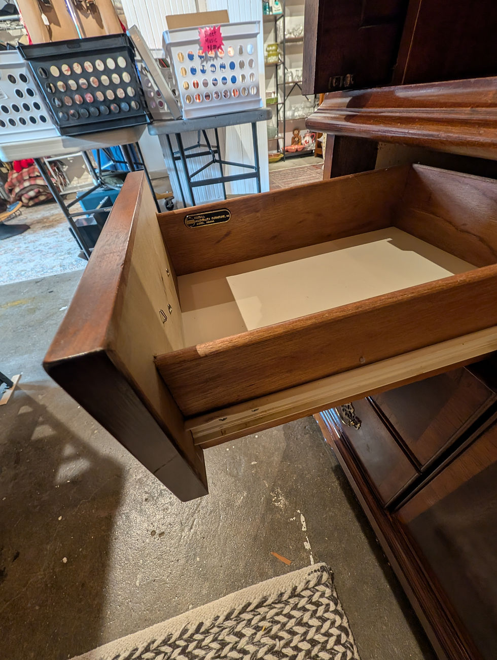 Thumbnail: Mirrored 3 door, 3 drawer Armoire/Entertainment Cabinet
