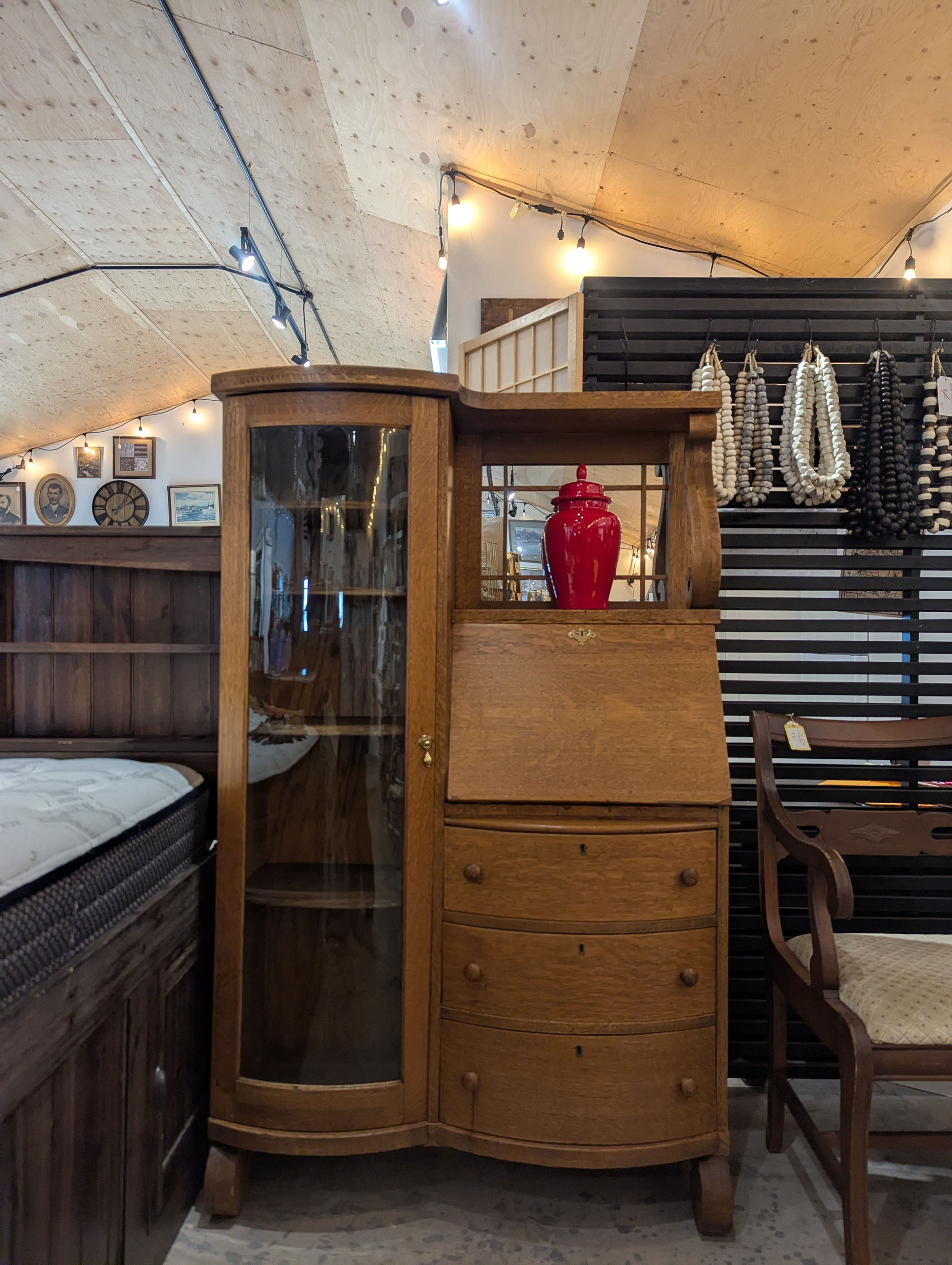 Antique Oak Side by Side