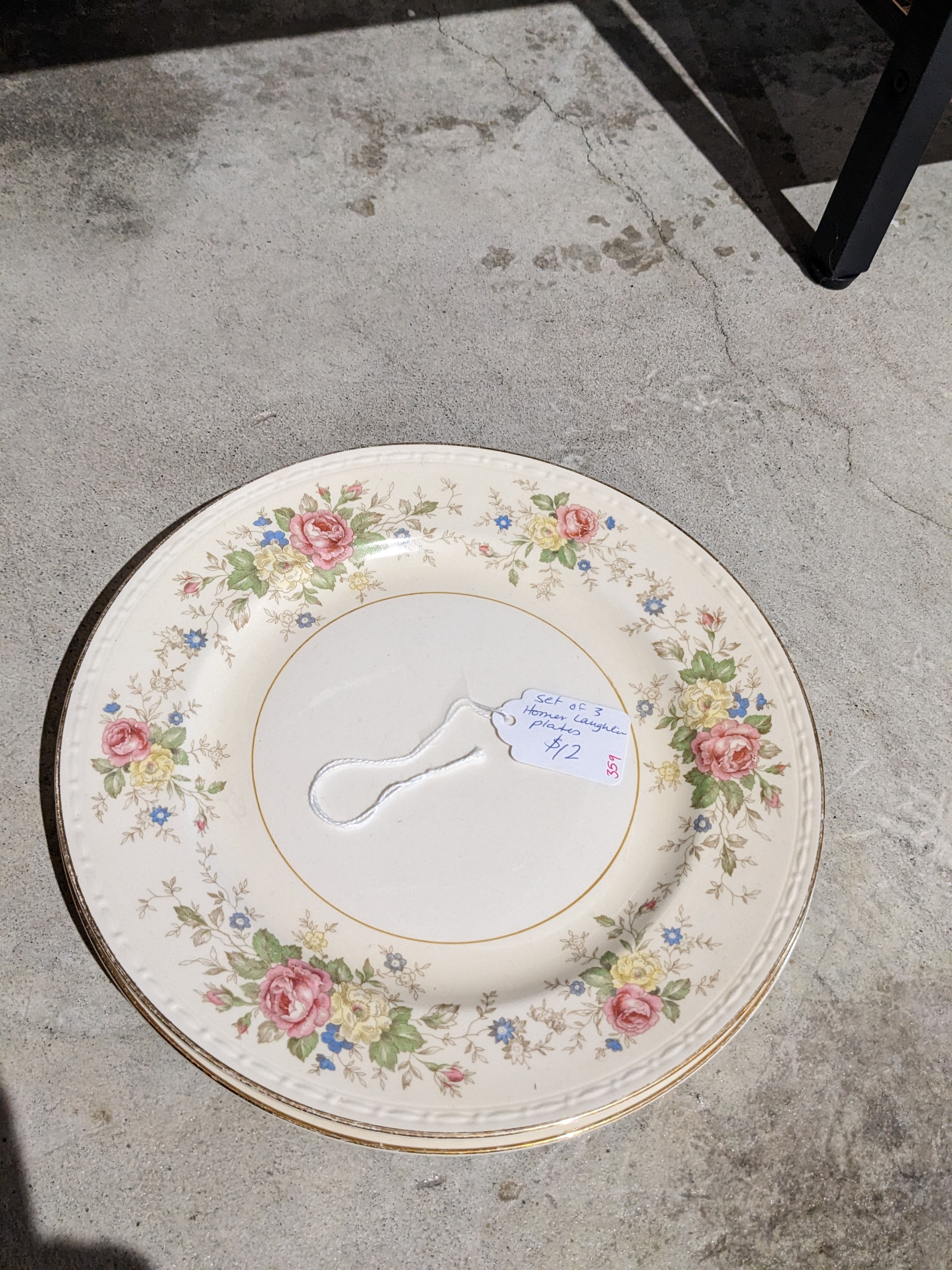 Set of 3 Homer Laughlin Plates