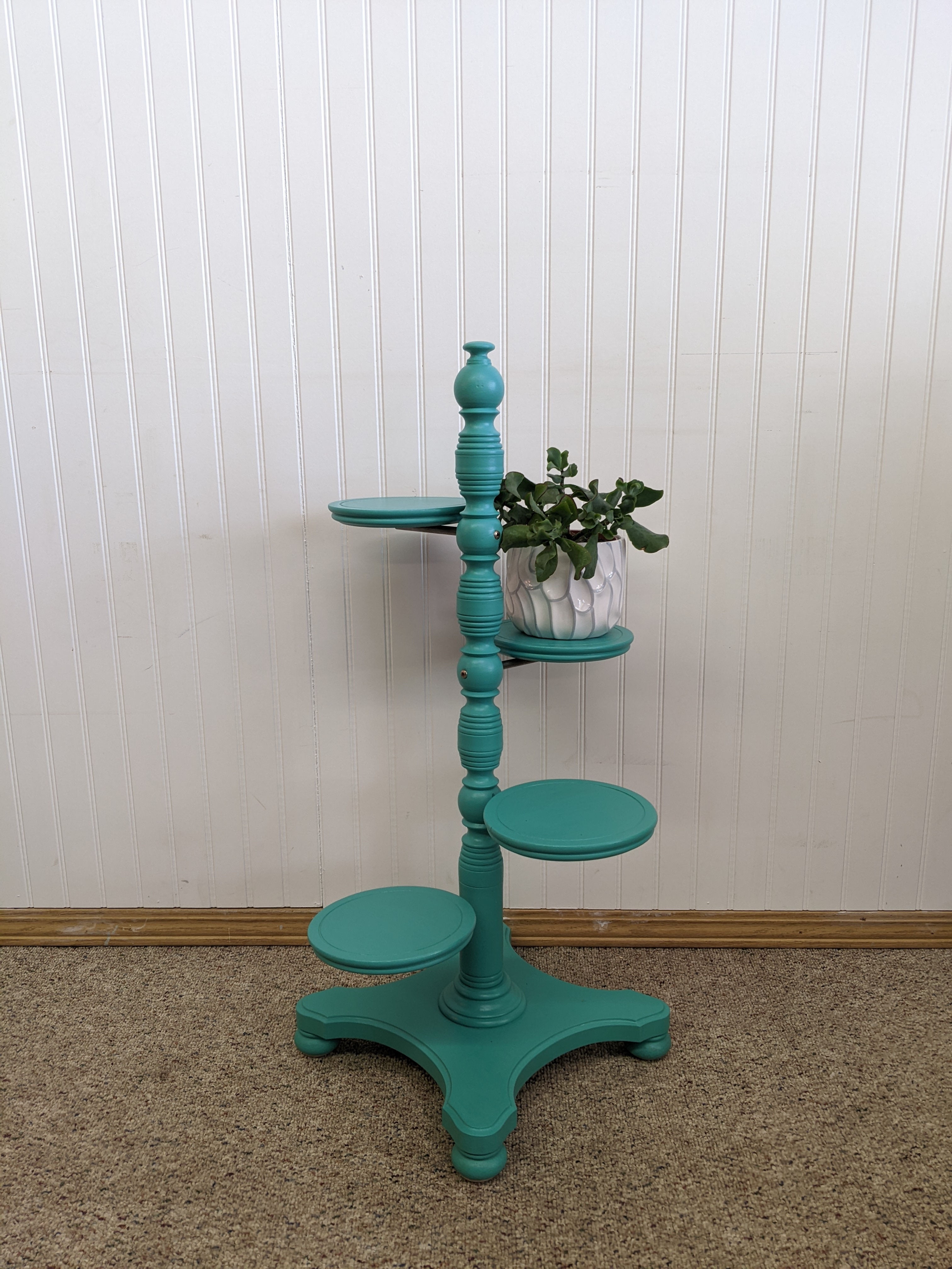 "Santa Fe" Teal Plant Stand