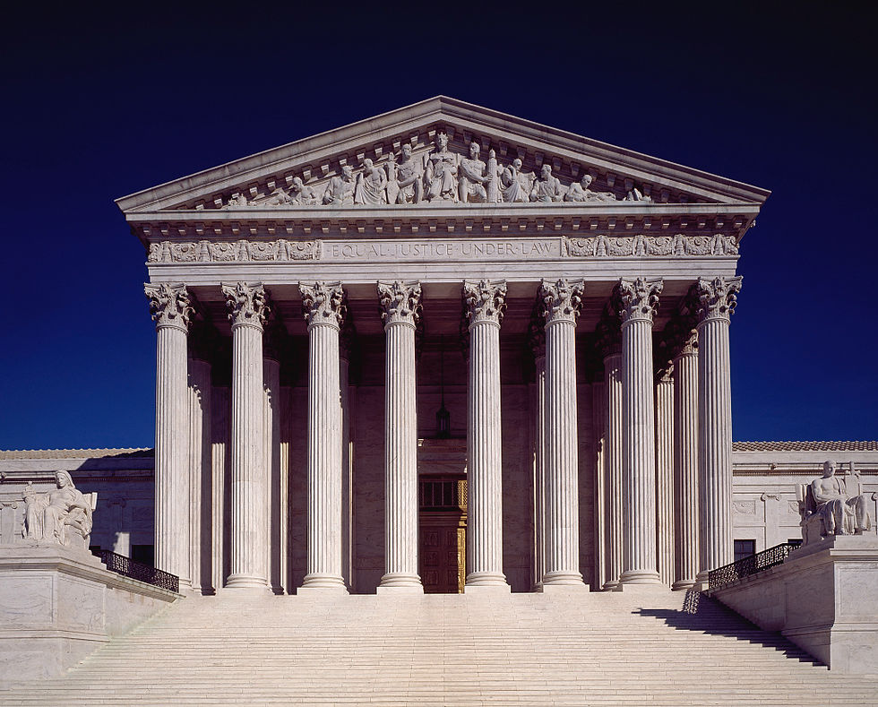 The Supreme Court building in Washington, D.C., photographed by Carol M. Highsmith between 1980 and 2006.