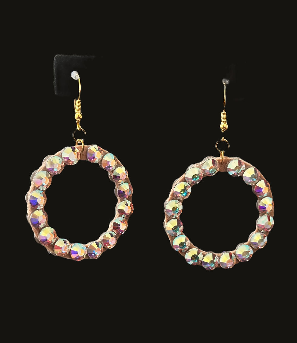 Crystal AB Open-Hoop Earrings