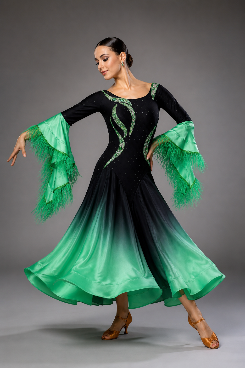 Made-to-Order Ballroom Dress - Feather Arms
