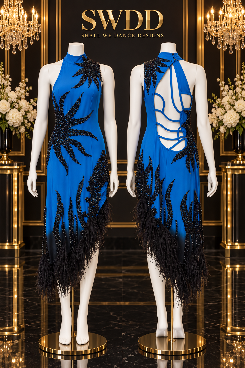 Electric Noir Latin Dress