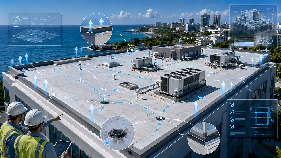 Roof Asset Indexing for commercial roofing systems in Puerto Rico with digital roof data, rooftop equipment tracking, and smart maintenance planning.