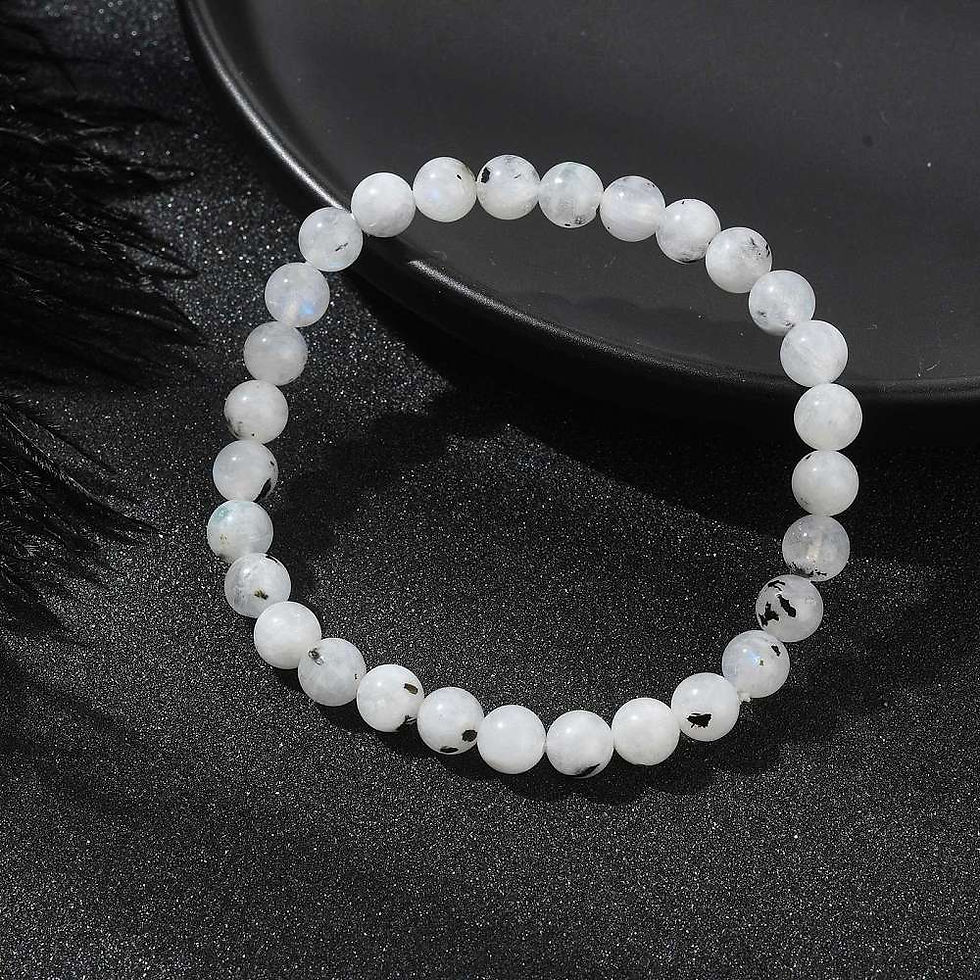 Miniatyrbilde: Månesten regnbue armbånd 6 mm