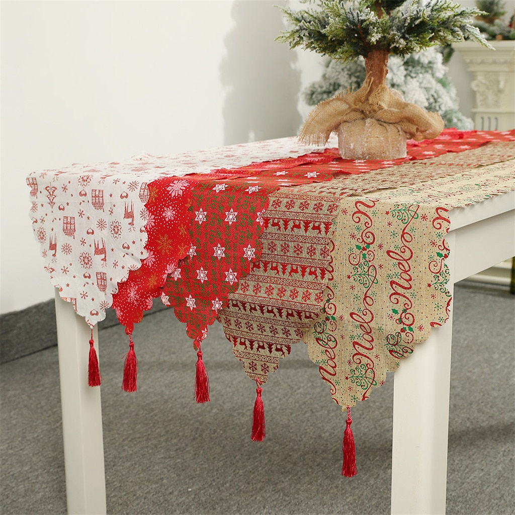 Christmas decorative linen print snowflake