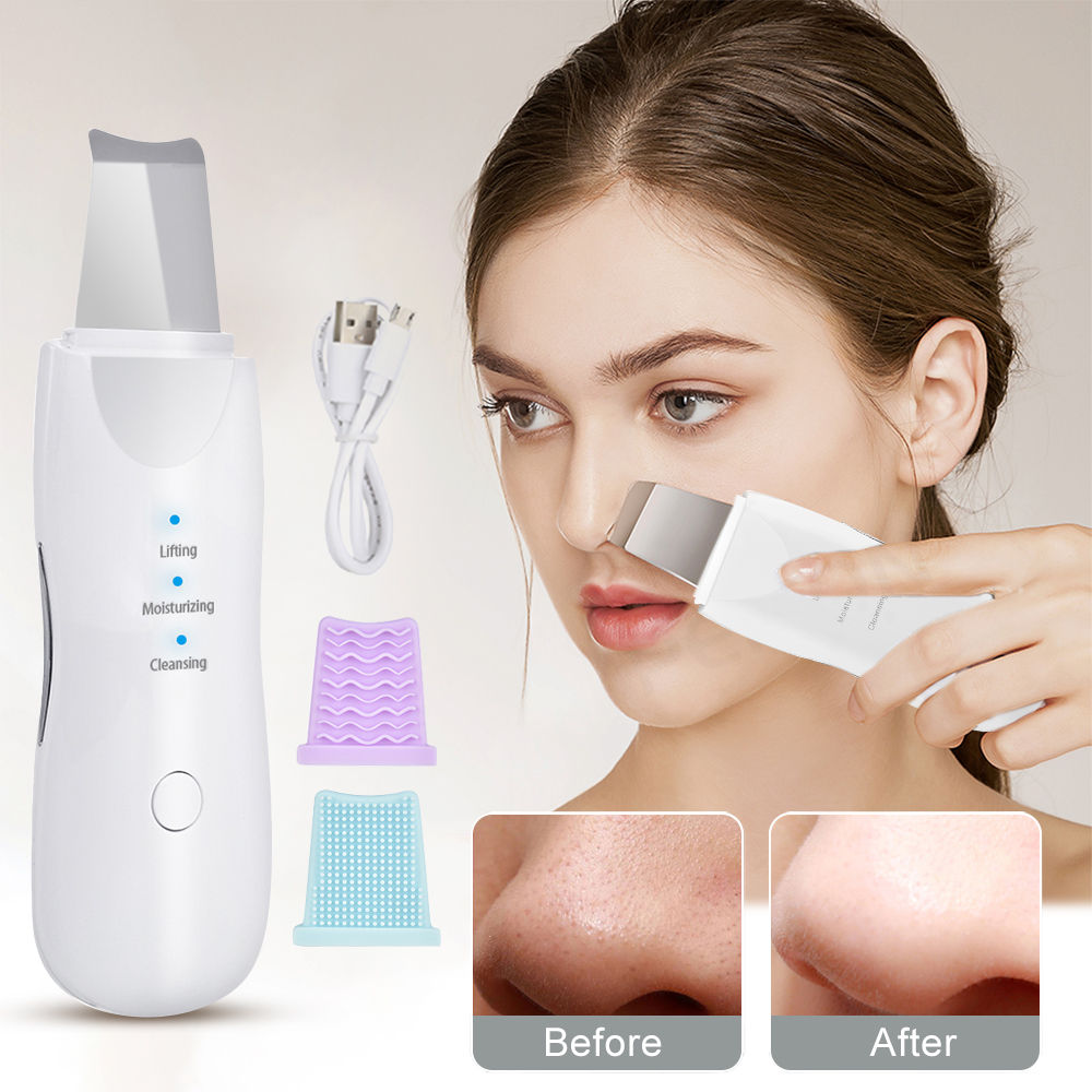 Ultrasonic Skin Scrubber Deep skin Cleaning Machine Peeling tool