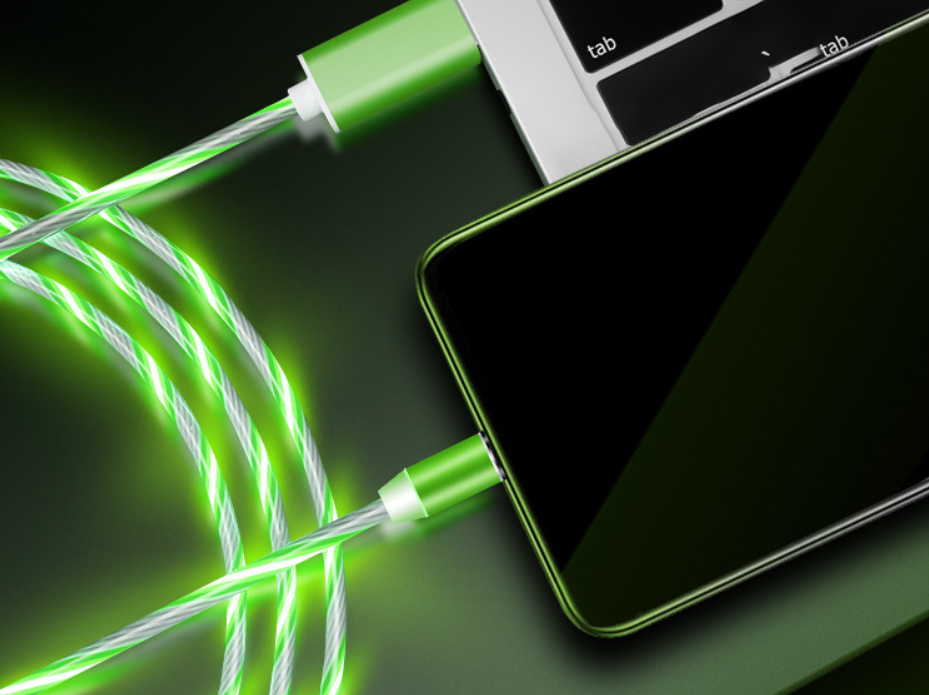 Thumbnail: Flowing Light Magnetic Streamer Data Line Cable for Iphone ,Android ,Typec