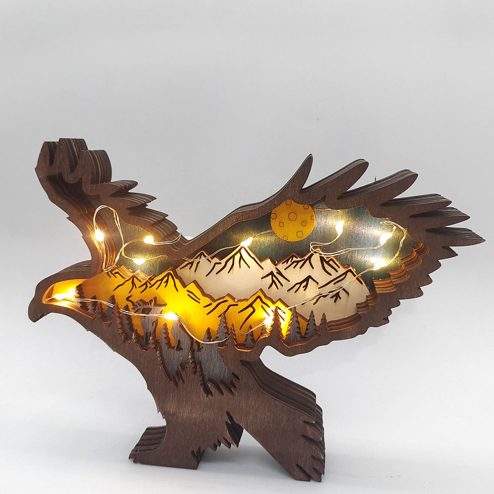 Thumbnail: Christmas Decoration Wooden Animal Carving Handcraft