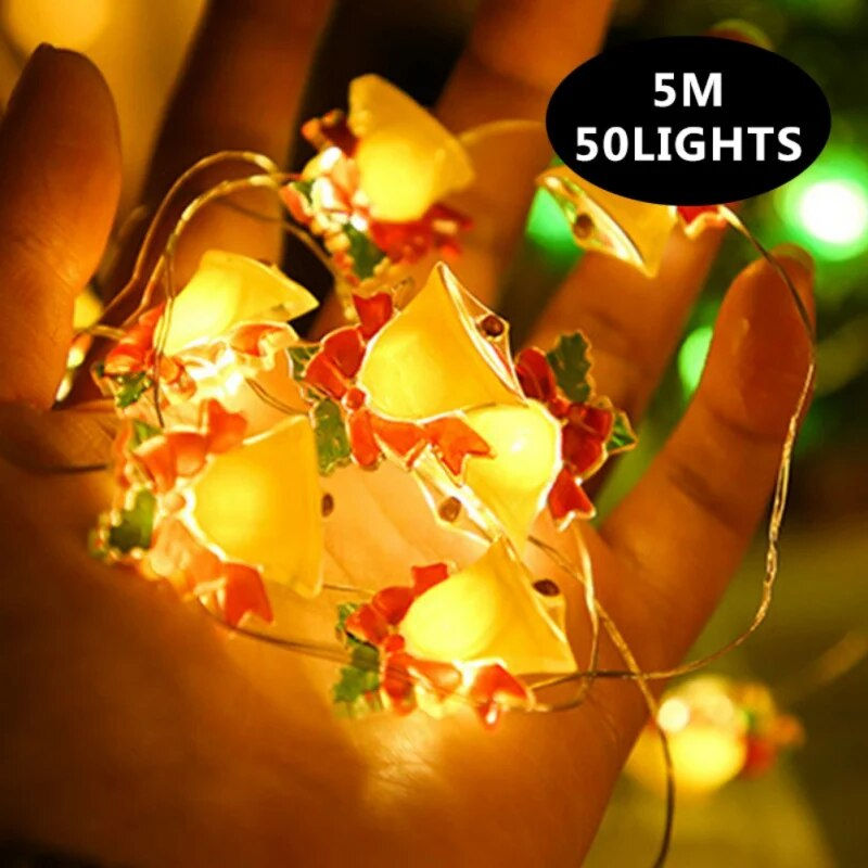 Thumbnail: Santa Claus Snowman Elk Garland Lights String Christmas Decorations for Home