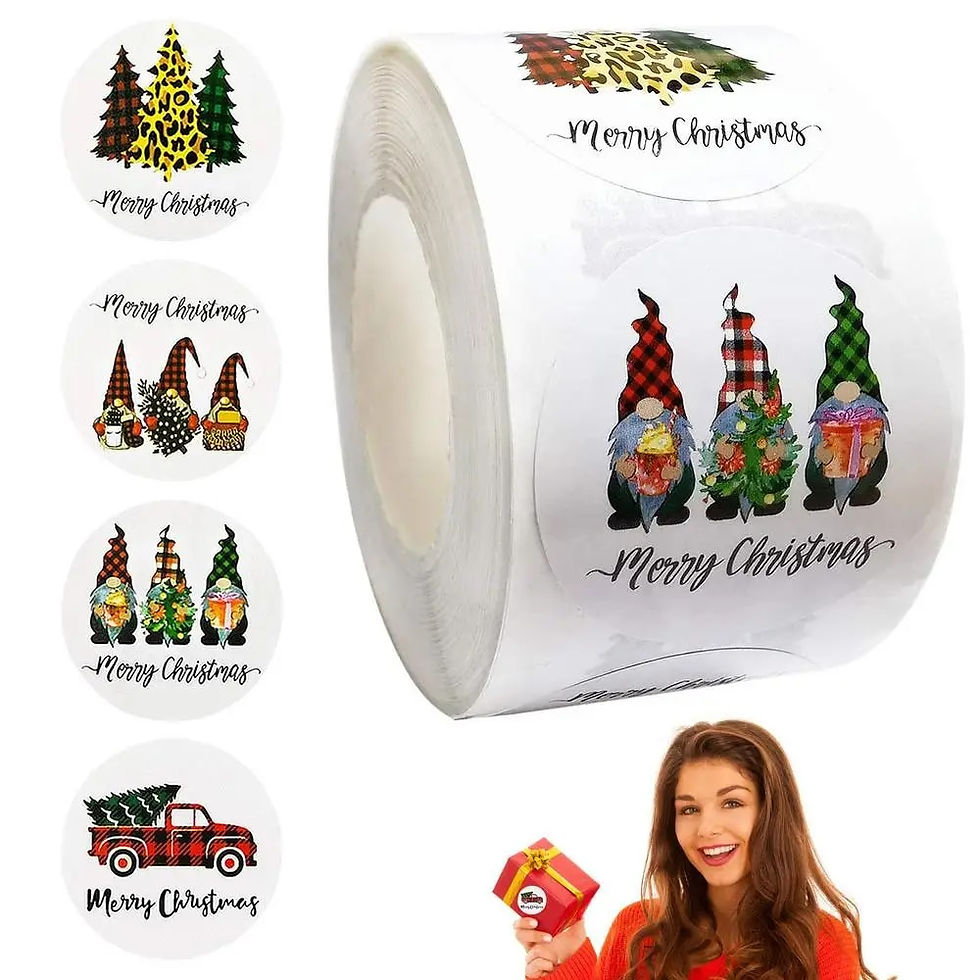 Thumbnail: Christmas Gift Label Stickers 500Pcs Festival Crafts Labels Adhesive Christmas 