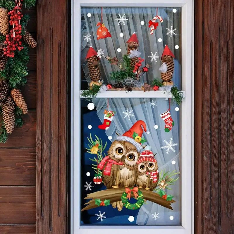 Thumbnail: Christmas Owl Wall Sticker Window 