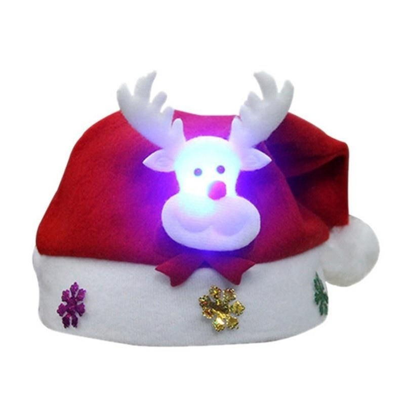 Thumbnail: Christmas Decorations Cartoon Applique Luminous Hat
