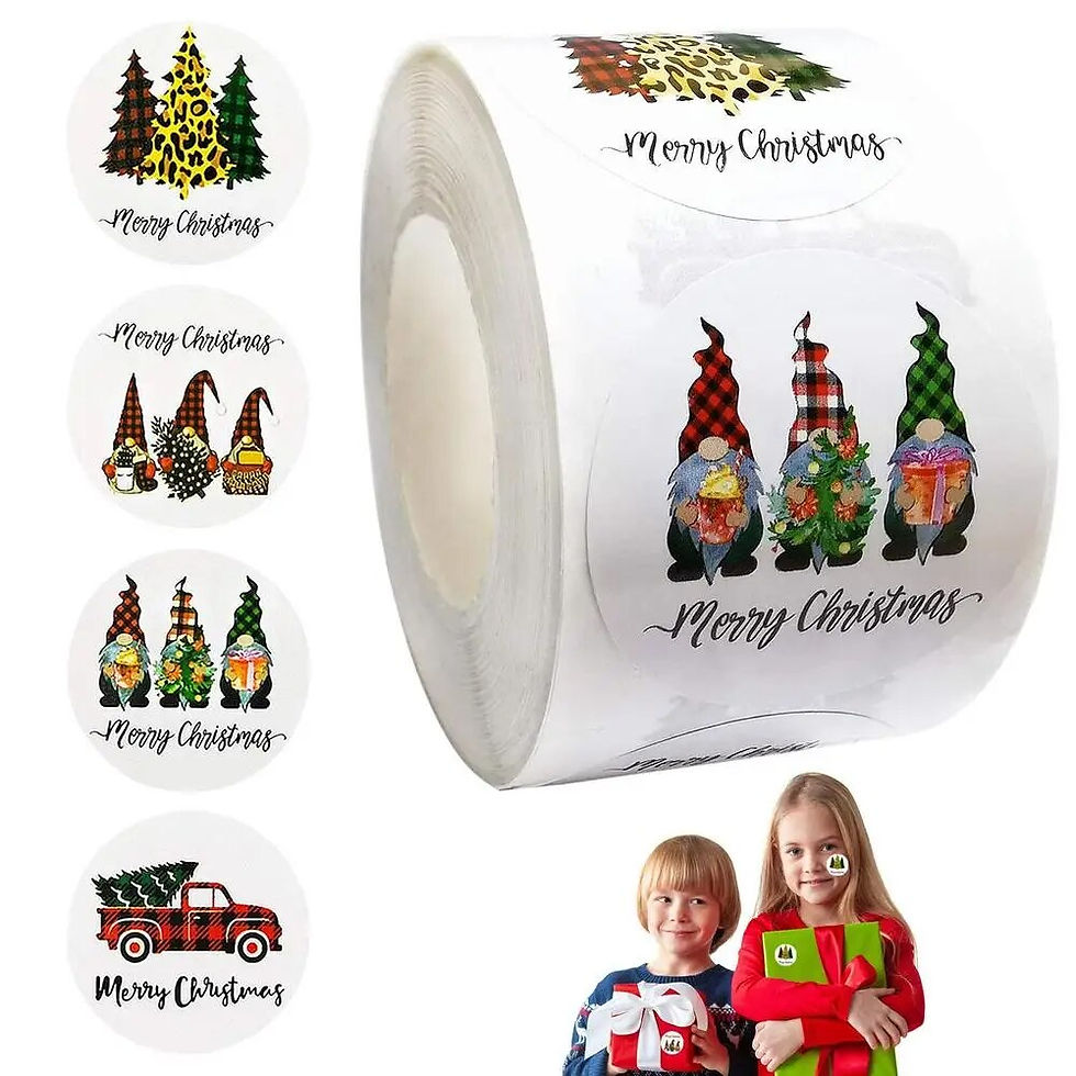 Thumbnail: Christmas Gift Label Stickers 500Pcs Festival Crafts Labels Adhesive Christmas 