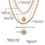 Thumbnail: ZOVOLI Punk Vintage Layered Portrait Coin Pendan Necklace Set