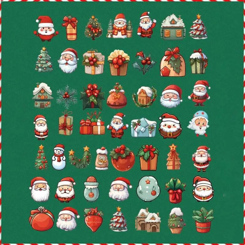 Thumbnail: 50 Pcs Christmas DIY Cartoon Graffiti Waterproof Stickers 