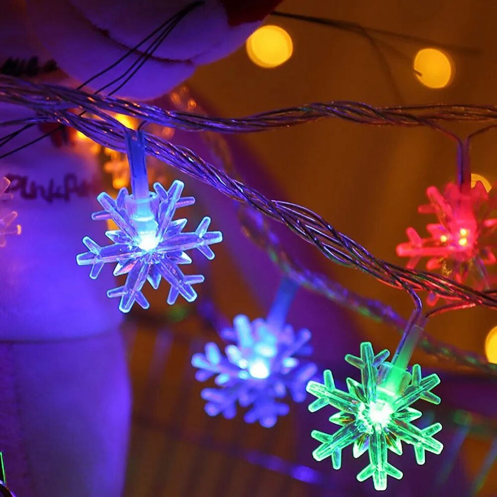 Thumbnail:  LED Snowflake LED String Lights Christmas  Home Tree Hanging Decoration 