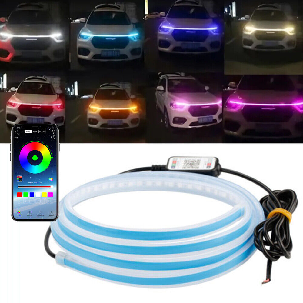 RGB Car LED DRL Hood Light