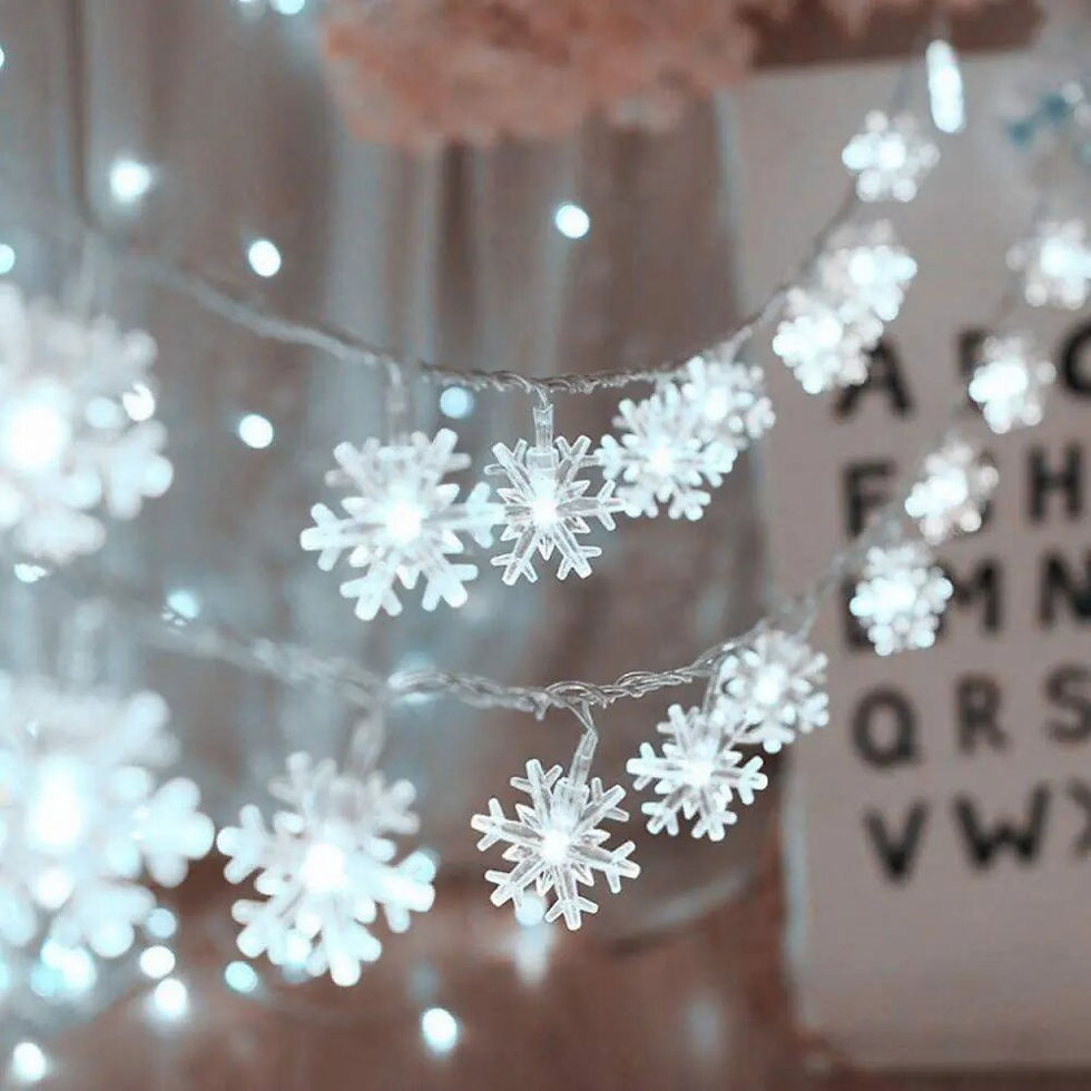 Thumbnail:  LED Snowflake LED String Lights Christmas  Home Tree Hanging Decoration 