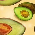 Aguacate acuarela Imprimir