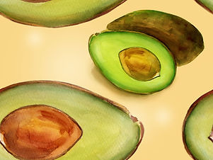 Avocado Watercolor Print