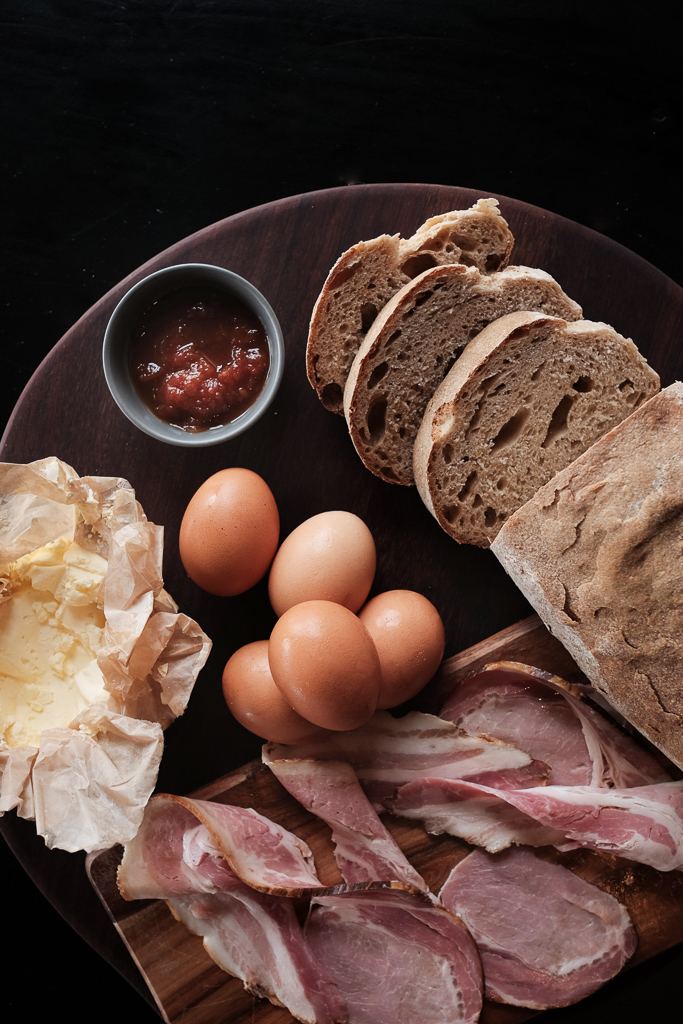 Arranged Food and Objects