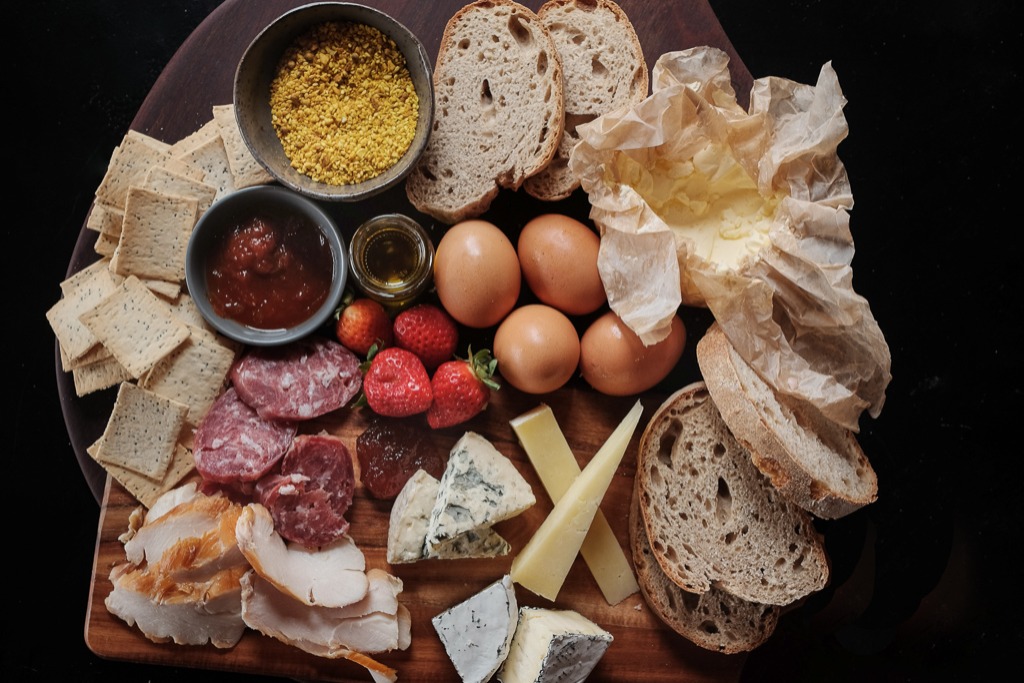 Arranged Food and Objects