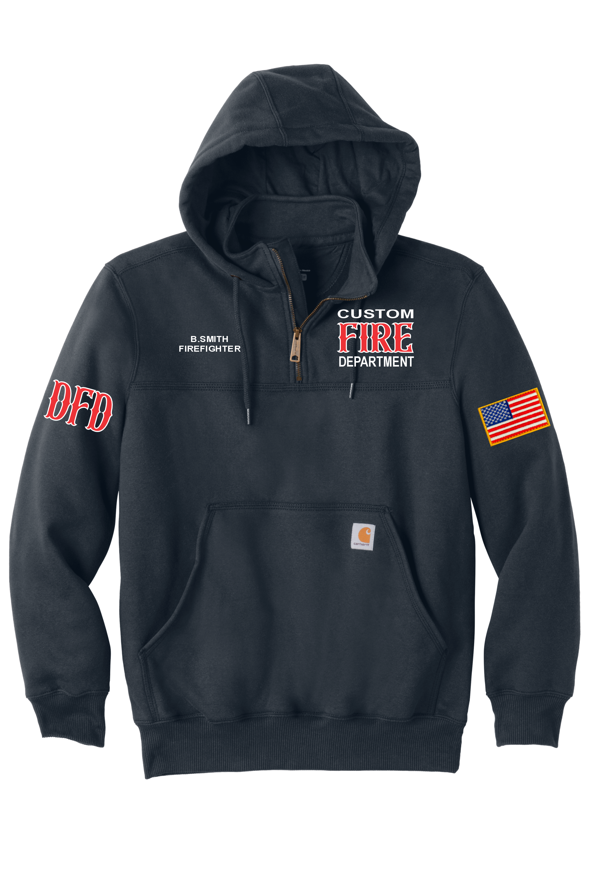 EMB Carhartt ® Rain Defender Custom Fire Department Quarter Zip