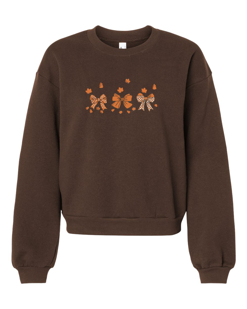 Ladies Autumn Bow Crew Sweatshirt