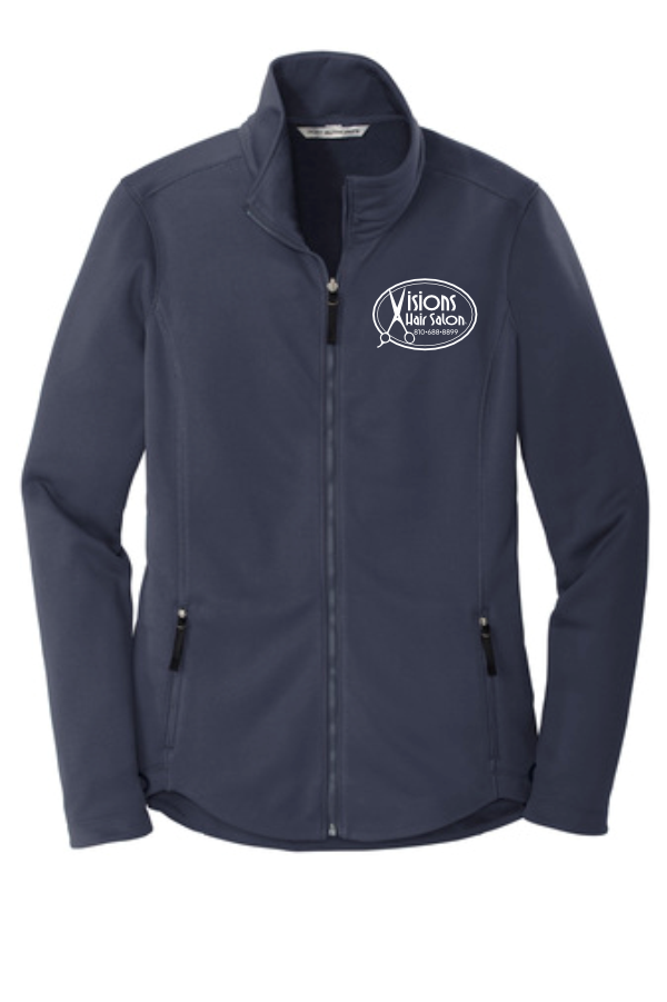 Thumbnail: EMB Visions Smooth Fleece Jacket Solid Logo