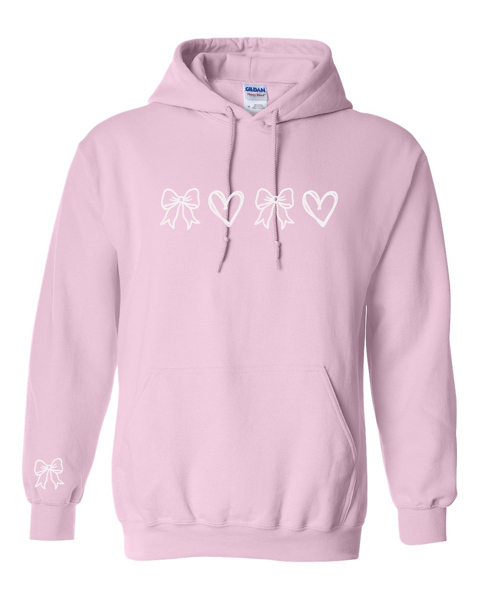 Thumbnail: Hearts and Bows Embroidered Hoodie
