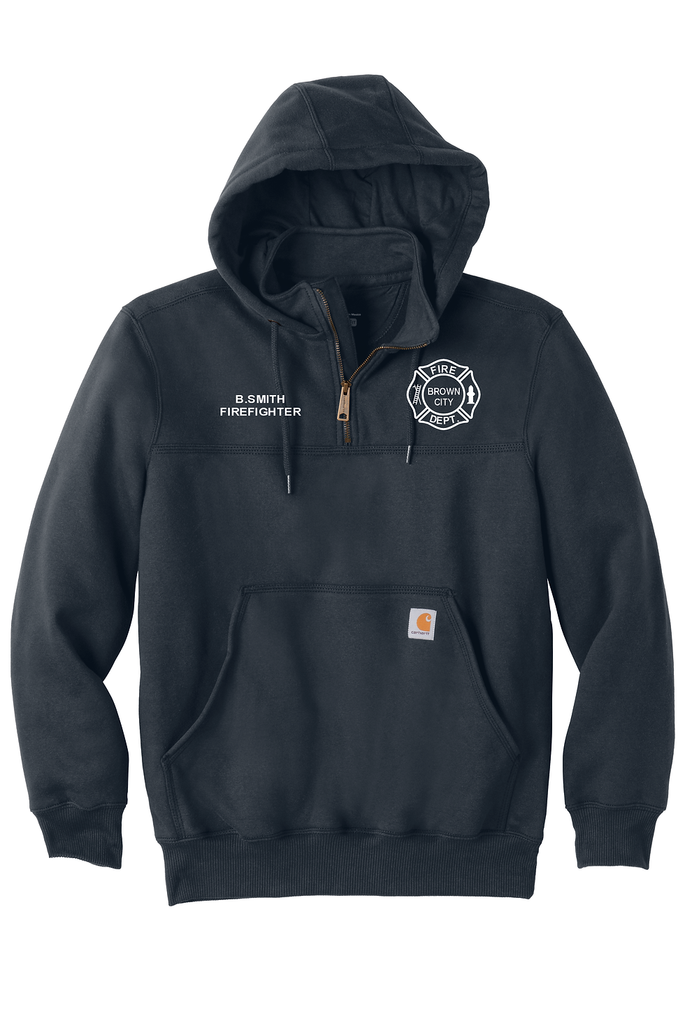 EMB Carhartt ® Rain Defender "Detroit Style" Maltese Cross Custom Quarter Zip