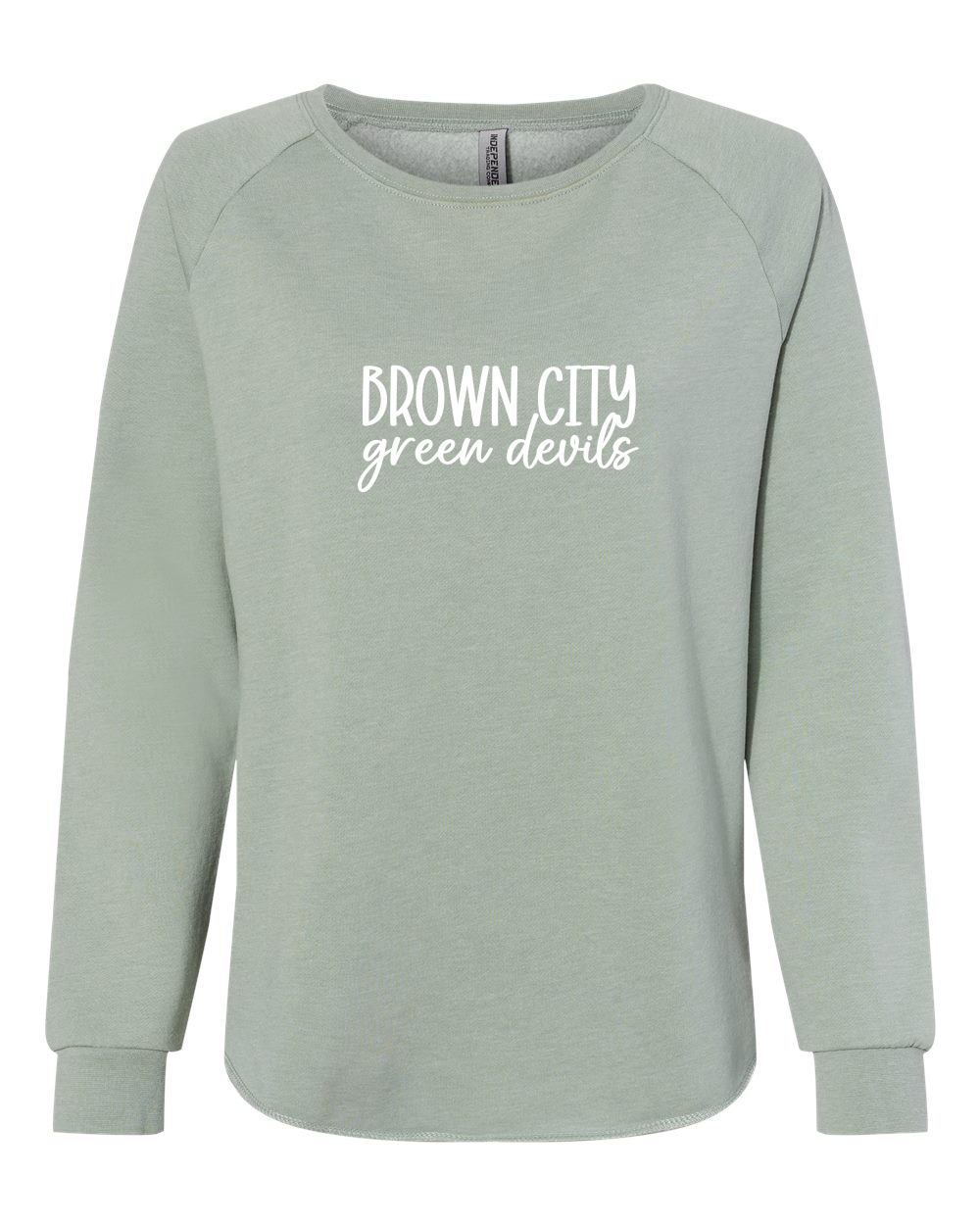 Green Devils Women's California Wave Wash Crewneck Sweatshirt