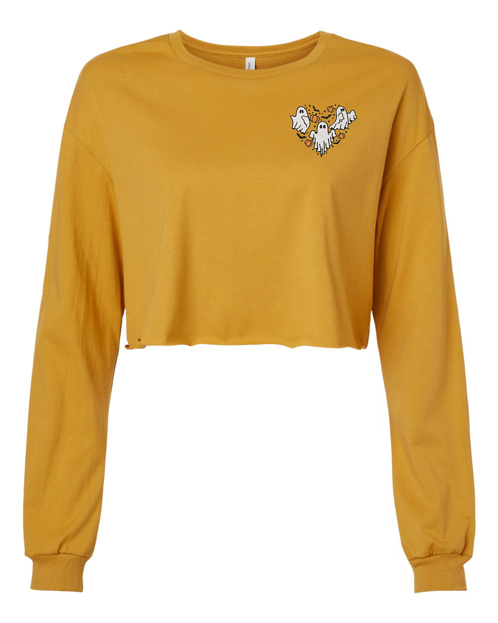 Ghost Heart Cropped Long Sleeve
