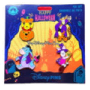 Pooh Halloween Characters 4 Pin Set