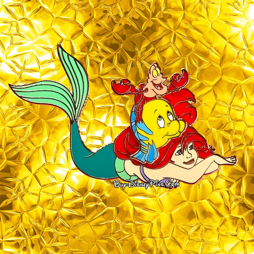 Thumbnail: Sebastian Flounder Ariel Little Mermaid Disney Pin Film Stack Series LE 500