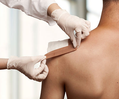 Application d'un bandage médical