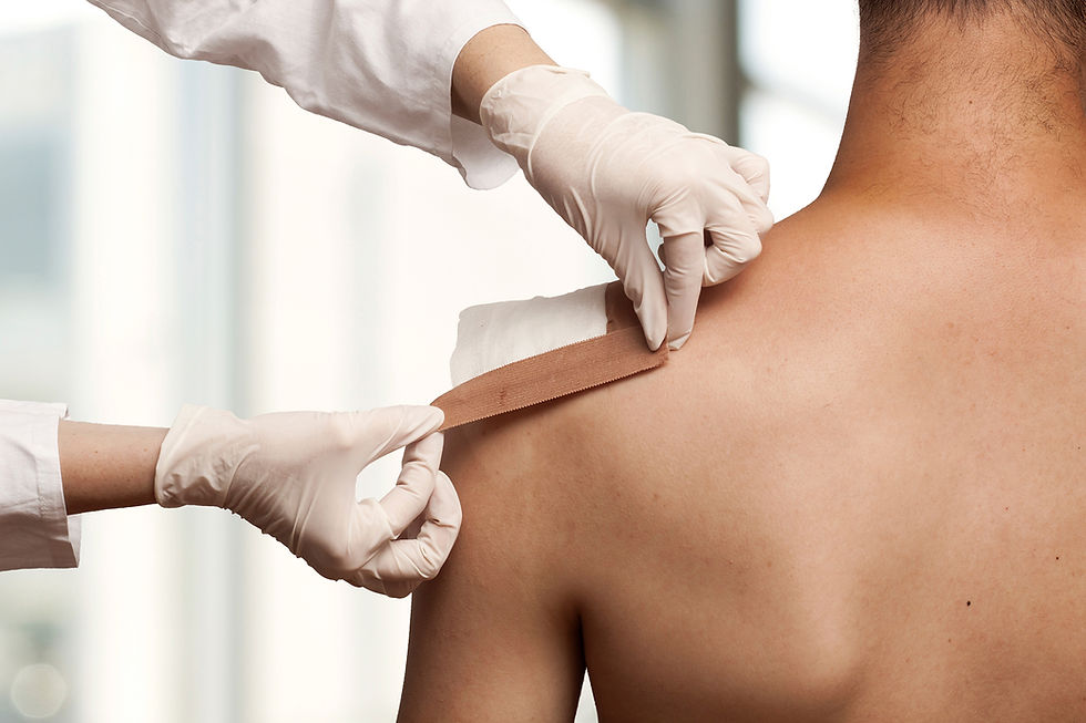 Applying Shoulder Bandage