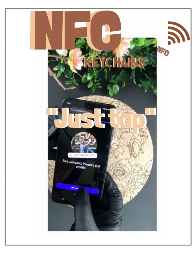 Thumbnail: NFC Keychain-Tap and Follow, Smart Business keychain