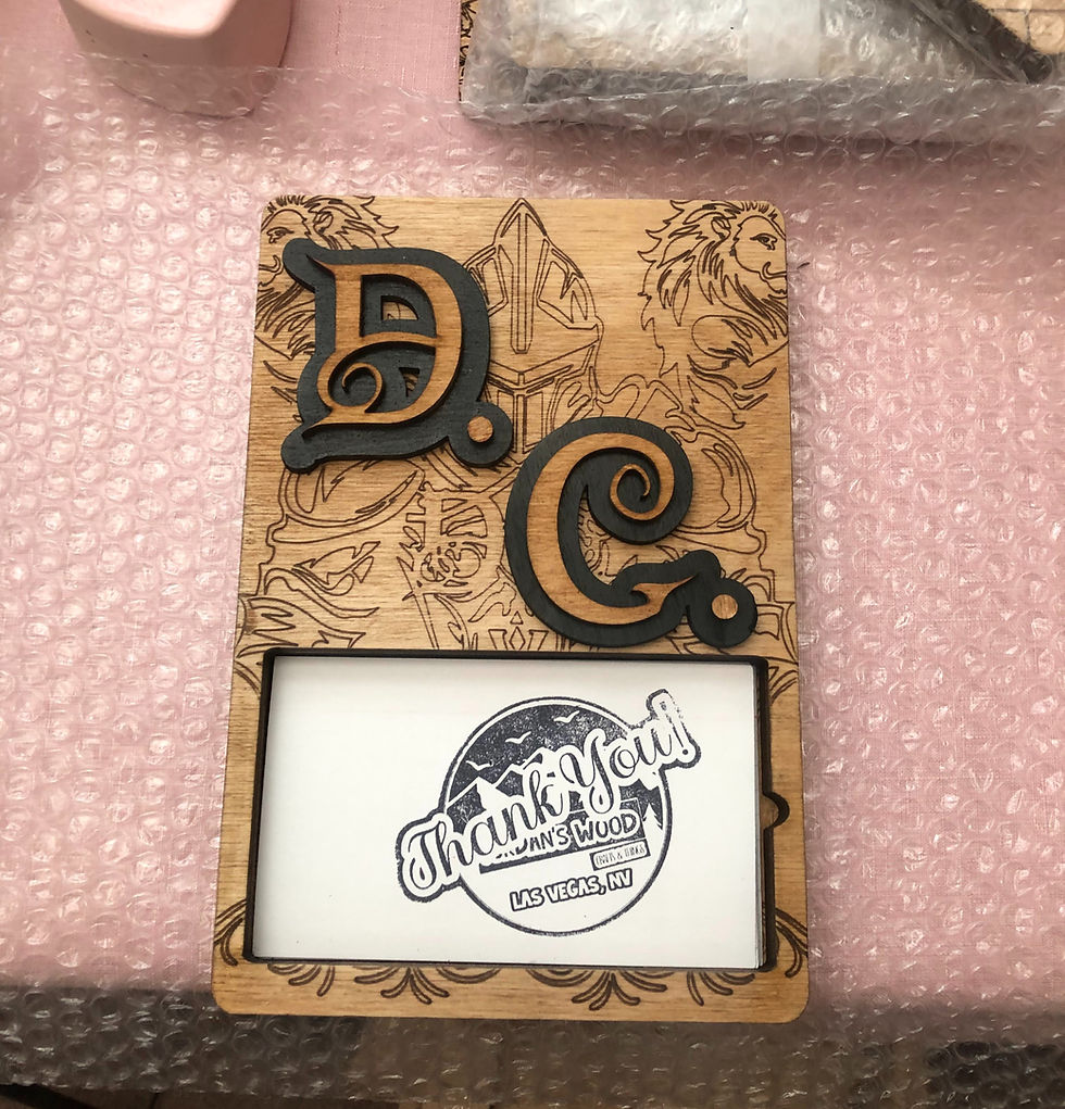 Personalized Fathers Day Notecard holder