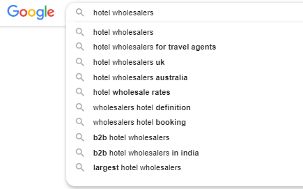 Google Autocomplete for travel search terms