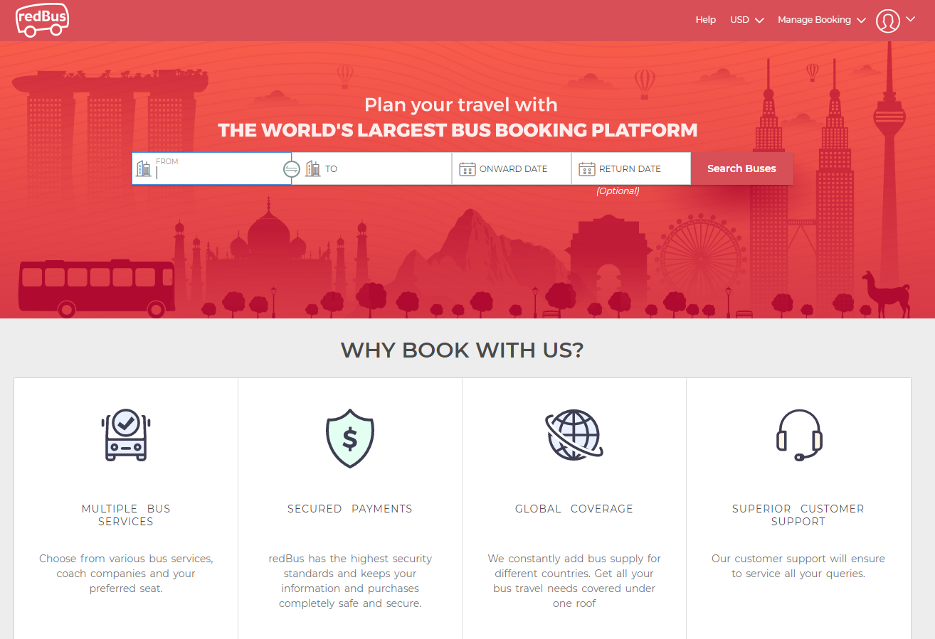 Redbus online travel agency for buses
