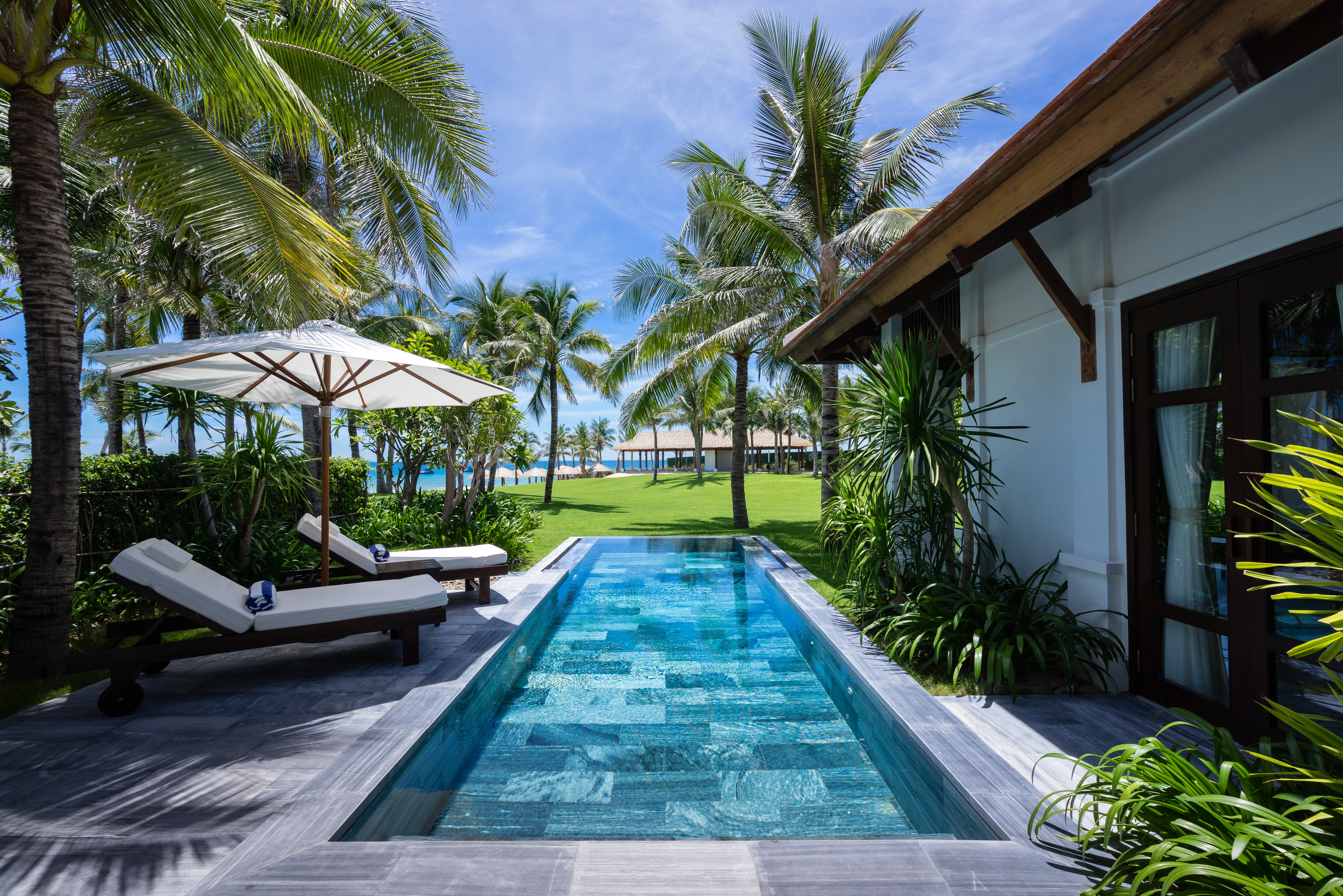 luxury beach front resort