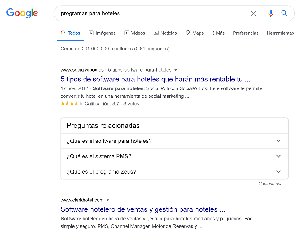 preguntas relacionadas a la busqueda de programas para hoteles
