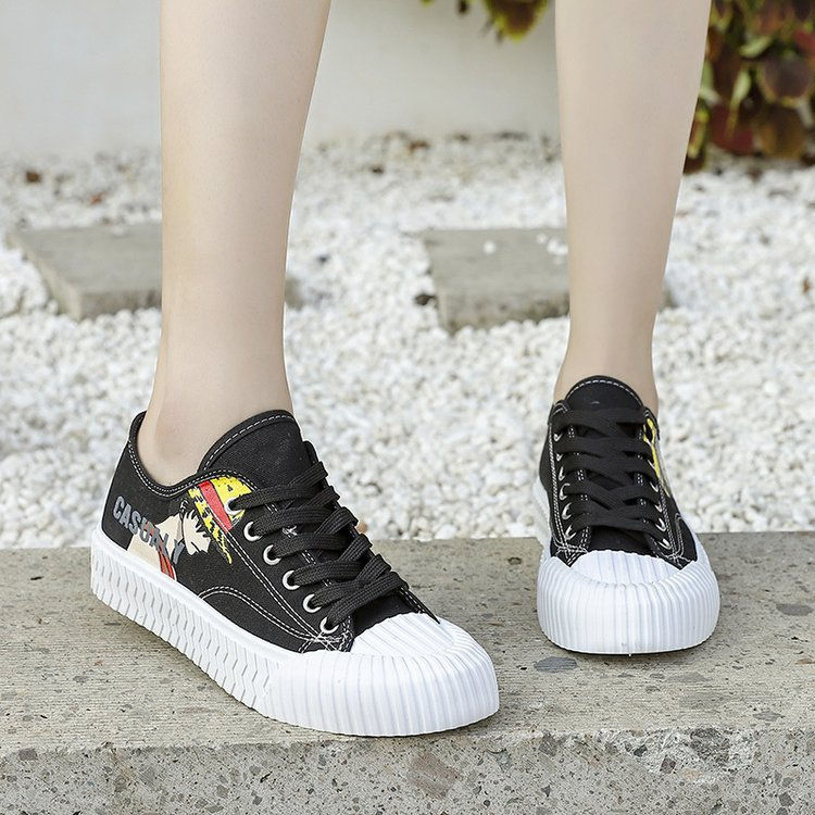 Canvas Sneakers for Women - Casual Art Style Shoes