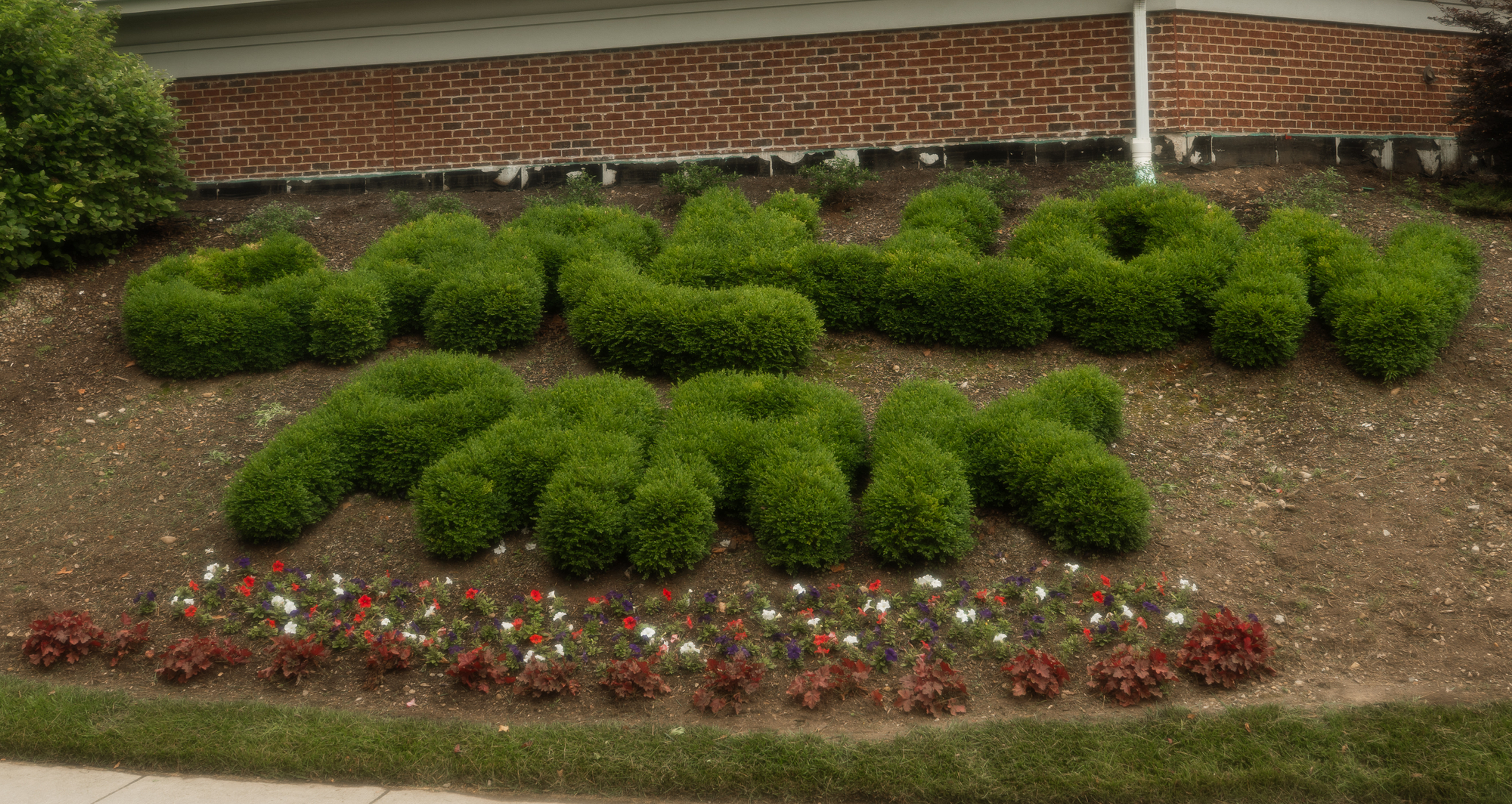 Carillon Historical Park’s gardens on an overcast day in Dayton, Ohio.