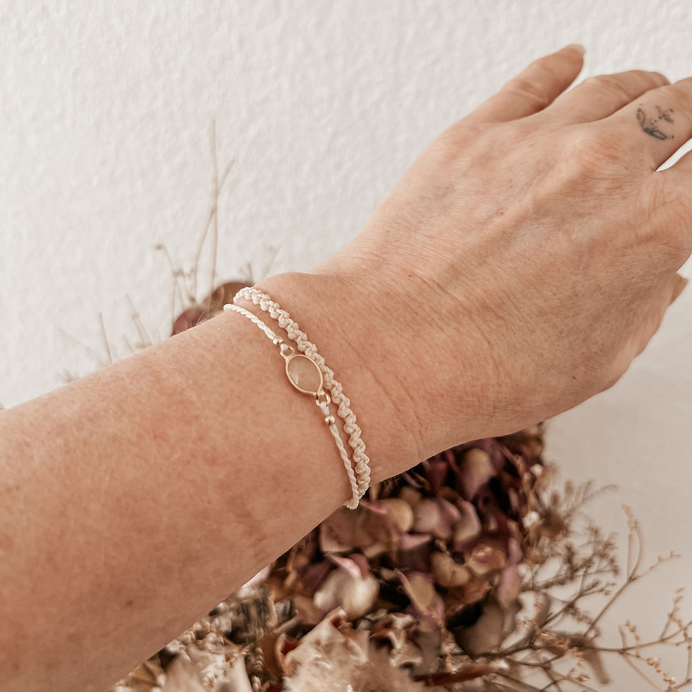 Armbandset mit Mondstein