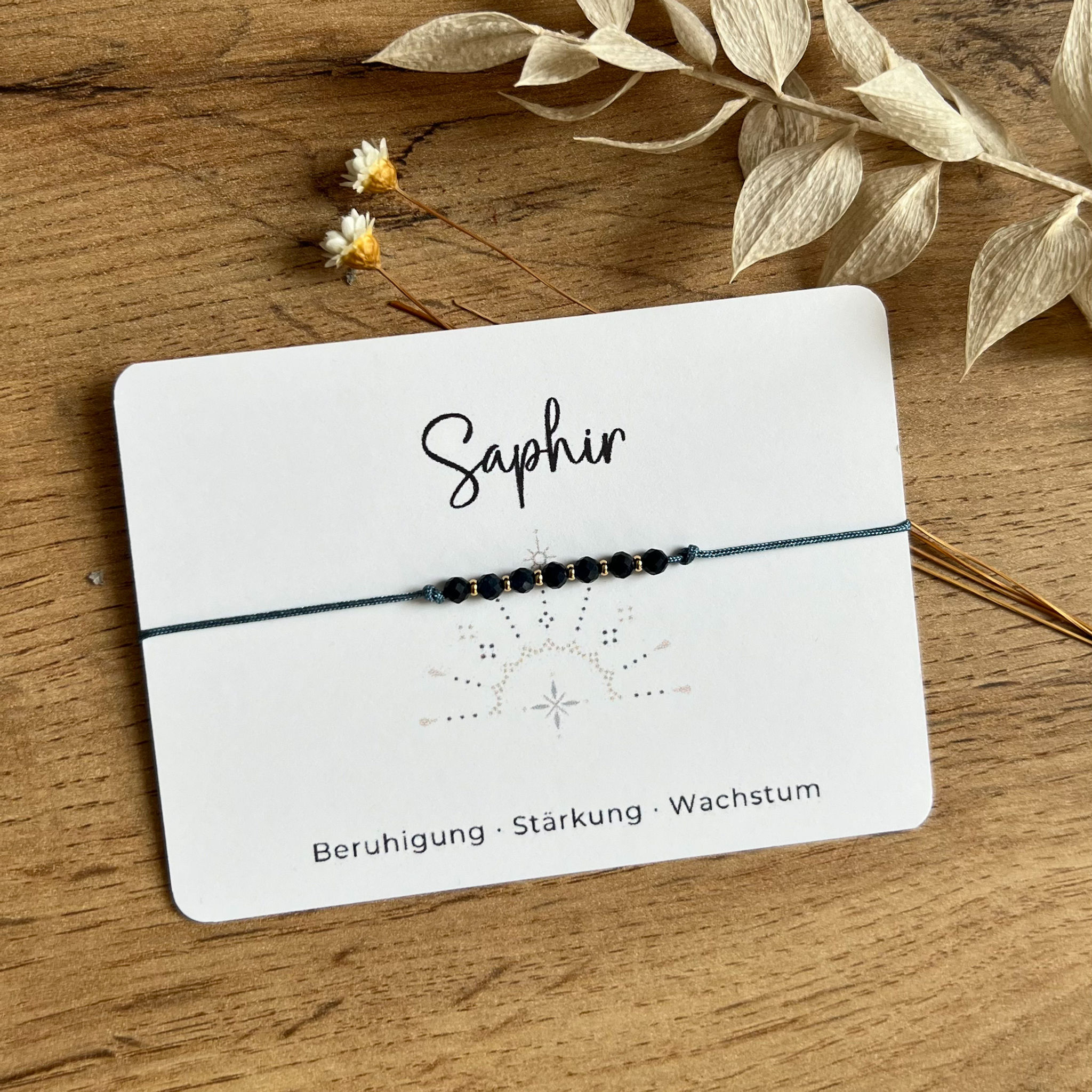 Armband Saphir natürlich begleiten