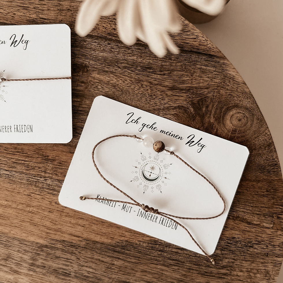 Armband mit Edelsteinen JAspis ACHAT und bErgkristall